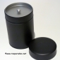 Preview: Teedose schwarz mit Stülp-Deckel rund