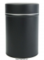 Preview: Teedose schwarz mit Stülp-Deckel rund