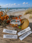Preview: BIO: 15 x plattkeks Sanddorn im sandfarbenden Geschenkkarton 90 g.