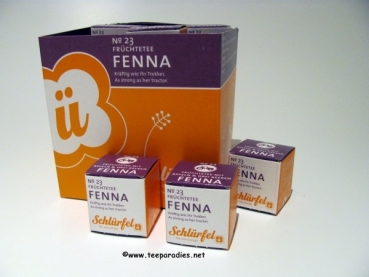 23: Schlürf Bio Früchtetee "Fenna" in Schmuckbox mit 27 Schlürfel 81 g.