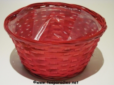 Preview: „Das Schlürfel-Körbchen“: „1 x PROBIERSET – 15 x kleine Schlürfel Schlürf Präsent“ im roten Körbchen