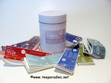 Teedose weiss mit Stülp-Deckel rund