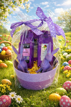 Lila/Fliederfarbendes Osterkörbchen „Robby“: