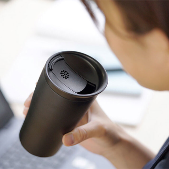 Hario: Thermobecher mit Deckel schwarz 300ml