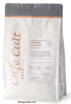 Preview: Café Cult: Kaffee Kolumbien Supremo „La Ceiba“ in 250 g Tüte, ganze Bohne