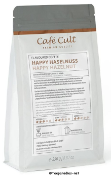 Preview: Café Cult: Kaffee „Happy Haselnuss“ in 250 g Tüte, ganze Bohne aromatisiert