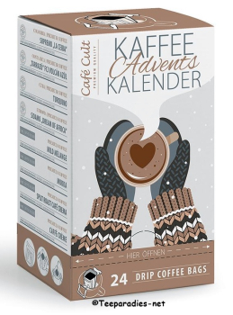 Preview: Kaffee-Adventskalender „Handwärmer“ mit 2026/2027 - 24 Drip Coffee Bags 240 g.