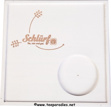 Preview: Schlürf Tee-Tablett Quadratisch mit Branding