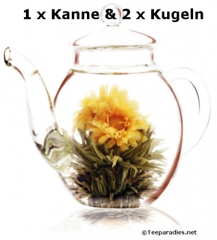 Erblühtee " 1 Erblühteekanne & 2 Erblühteekugel"