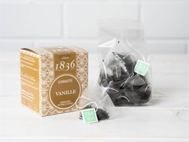 Preview: 1836 Schwarztee, Vanille mit Vanillestücken, Vanille Note since 1836 – 45 g.