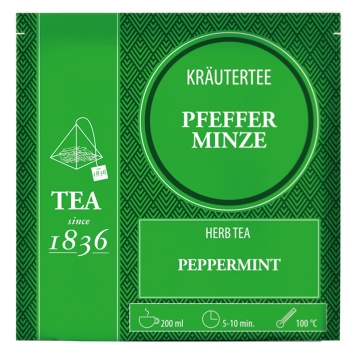 1836: Pfefferminze ohne Zusatz von Aroma 50 Pyramidenbeutel im Sachet à 2 g