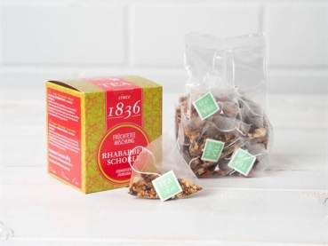 Preview: 1836 Früchteteemischung, aromatisiert, Rhabarberschorle, Rhabarber Note since 1836 – 60g.