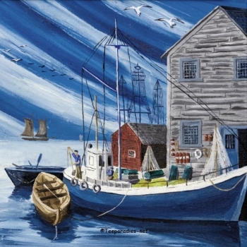 20 Servietten: „Fishing Harbor“