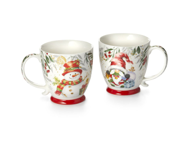 Becher "Santa & Snowi" New Bone China 2er Set