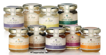 Preview: Honigsortiment 9-fach sortiert, Set à 9 Gläser à 50 Gramm = 450 g.