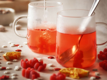 Preview: Tee-Bären® Glühwein, 100 g. mit Glühweingeschmack glutenfrei im Tütchen mit Schleife