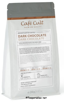 Preview: Cha Cult: Kaffee „Dark Chocolate" in 250 g Tüte, ganze Bohne aromatisiert