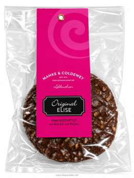 Manke & Coldewey: “Bremen Elise Gingerbread with Chocolate Coating,” 70 g.