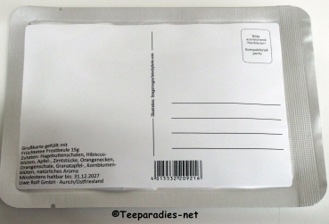 Preview: Teepostkarte „Frohe Weihnachten“