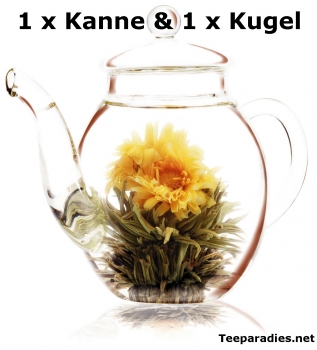 Erblühtee " 1 Erblühteekanne & 1 Erblühteekugel"