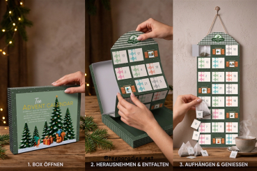 Preview: Tee-Adventskalender “24 Tees für deine Adventszeit” zum Aufklappen: 60 g.