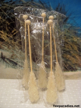 Kandis-Sticks 100 Stck. weiß "einzeln verpackt" Kandissticks Zuckerstangen