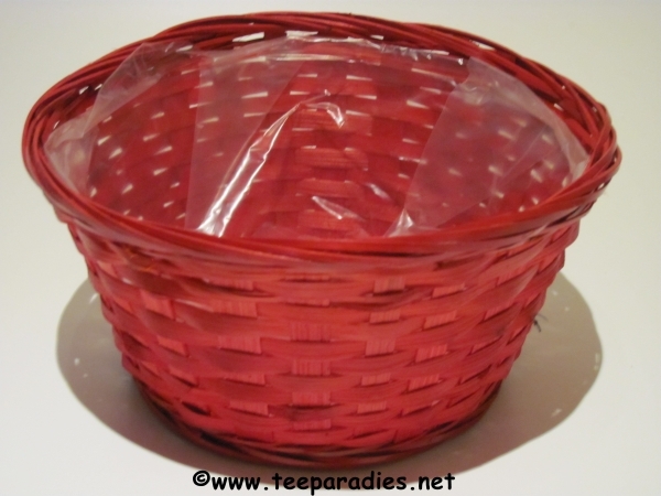 „Das Schlürfel-Körbchen“: „1 x PROBIERSET – 15 x kleine Schlürfel Schlürf Präsent“ im roten Körbchen