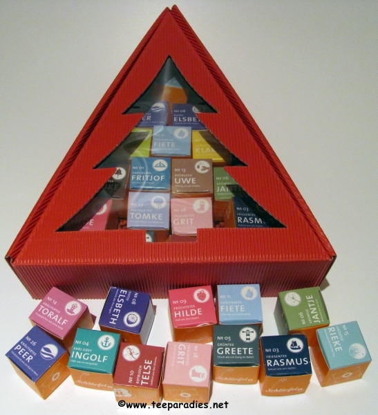Weihnachtsbaum Schlürf-Tee:  „1 x PROBIERSET – 20 x kleine Schlürfel Schlürf Präsent“