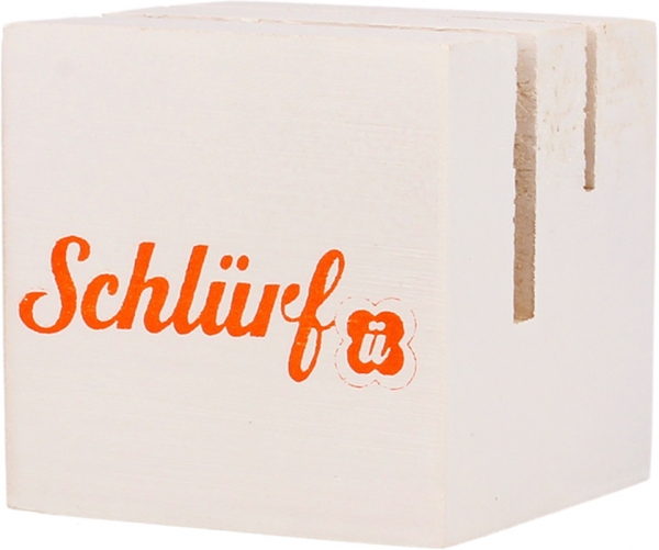 Schlürf Tee: Kartenhalter Holz