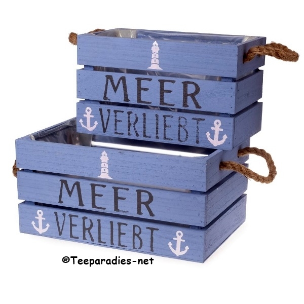 Maritimes Holzboxen-Set
