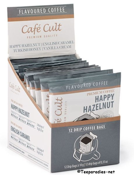 Café Cult: Mix Box Drip Coffee Bags Aromatisierter Kaffee 4 Sorten je 3 Sachets à 10 g = 120 g.