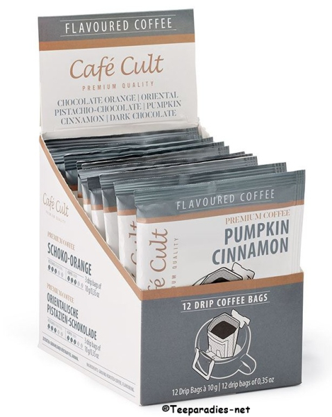 Café Cult: Mix Box Drip Coffee Bags Aromatisierter Kaffee 4 Sorten je 3 Sachets à 10 g=120 g.