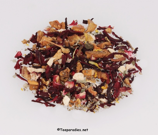 09: Bio Schlürf Tee: Früchtetee "Hilde" in Schmuckbox mit 27 Schlürfel 81 g.