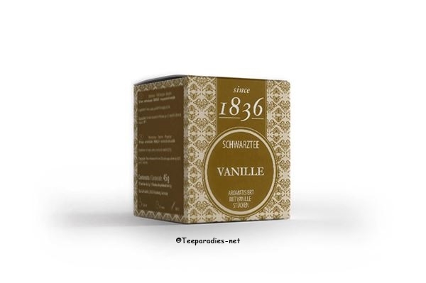 1836 Schwarztee, Vanille mit Vanillestücken, Vanille Note since 1836 – 45 g.