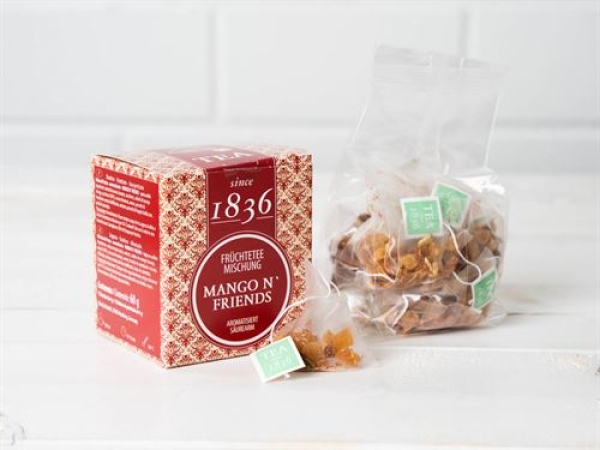 1836 Früchteteemischung: Mango ´n Friends Mango-Note aromatisiert since 1836 - 60 g.