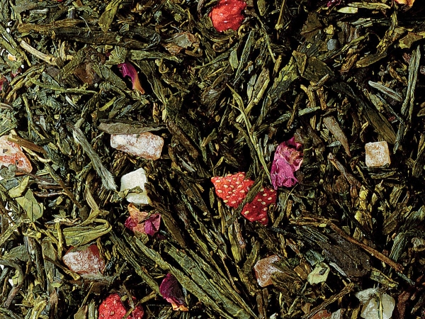 1836: Weiß-/Grünteemischung Engelskuss Maracuja-Note aromatisiert 50 Pyramidenbeutel im Sachet à 3 g