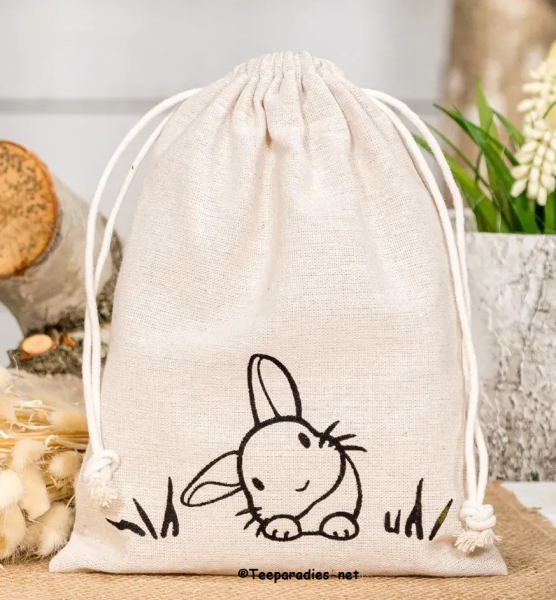 Geschenkbeutel "Hase" Baumwolle ideal zum Verpacken von Café Cult Kaffee oder Tee aus unserem Shop