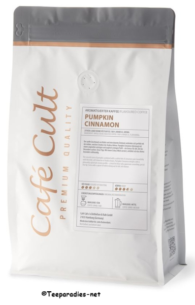 Café Cult: Kaffee „Pumpkin Cinnamon“ in 250 g Tüte, ganze Bohne aromatisiert