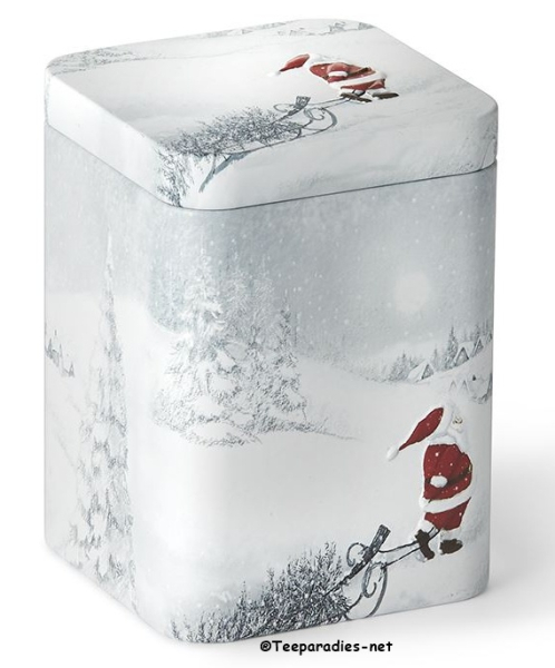 Teedose "Norwin" mit Schneelandschaft und Santa