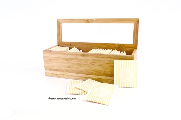 Bambus Teebeutel-Box 4 Fächer