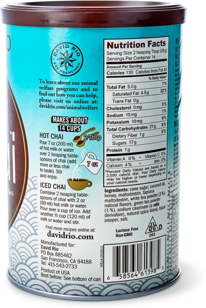 David Rio Chai Latte 398g "White Shark"