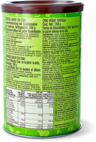 David Rio Chai Latte 398g "Tortoise green"