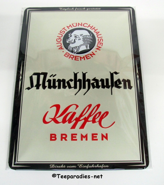 Münchhausen Kaffee „traditionelles Blechschild“