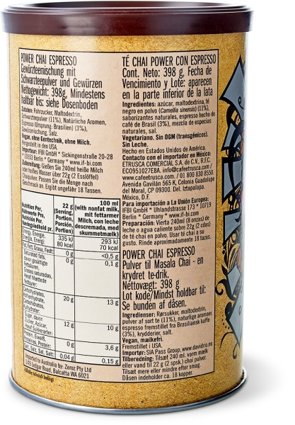 David Rio Chai Latte "Power Chai Espresso" 398 g.