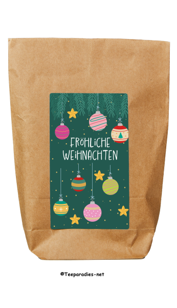 Papier Teegeschenk: „Fröhliche Weihnachten“ Set