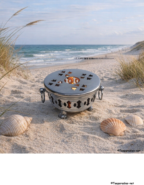 Ostfriesisches Stövchen auf Fuß, 11,5 cm für die „ostfriesische Teezeremonie“