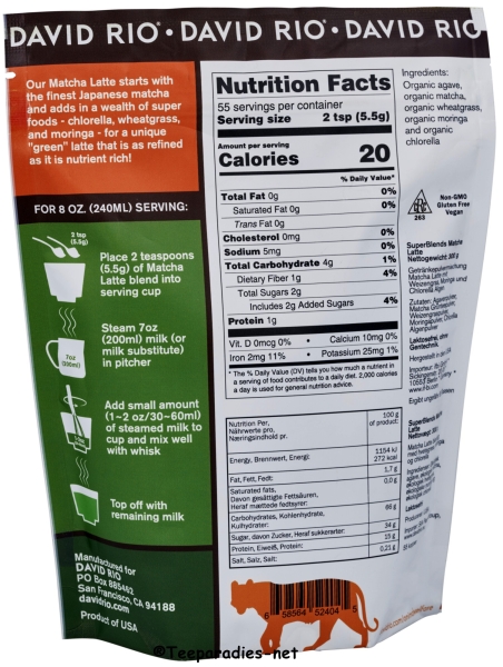 Hero Blends - Matcha Latte (300 g) David Rio Chai