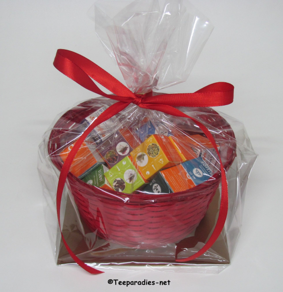 „Das Schlürfel-Körbchen“: „1 x PROBIERSET – 15 x kleine Schlürfel Schlürf Präsent“ im roten Körbchen