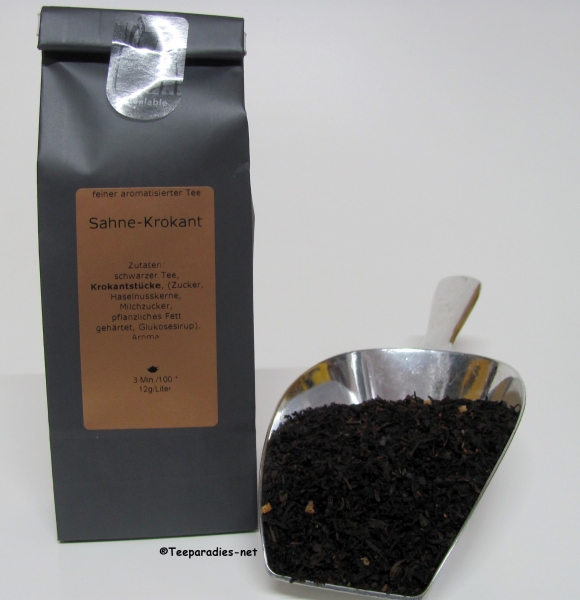 Aromatisierter Schwarztee „Sahne-Krokant“