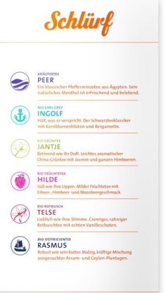 Schlürf Teekarte: klein